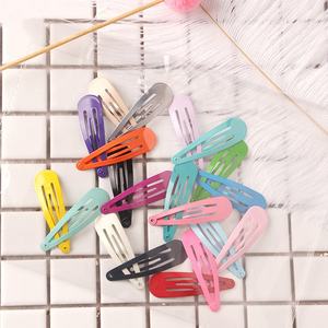 <span class=keywords><strong>MIO</strong></span> 5cm Surtido de niñas Color sólido Moda Snap Hair Clip Metal Mini Snap Hair Barrette Accesorios Niños Bb Hair Clip personalizado - Product Image 5