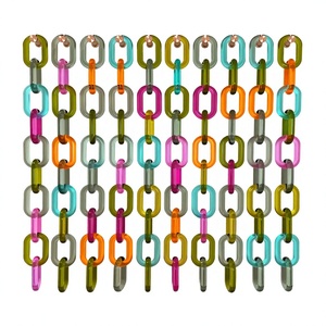 Chaînes en résine de qualité supérieure, transparentes, orange et rose, tendance, nouvelles, pour la décoration artistique de la maison, artisanat, forme irrégulière, moulage - Product Image 2