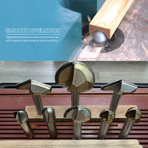 2025 Hot Selling 8mm CNC Computer <strong>Engraving</strong> <strong>Tools</strong> Round Bottom Router Bit Woodworking Milling Cutter Cove Box Bit - Product Image 4