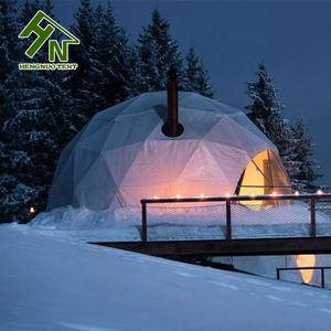 Tienda de Casa de cúpula resistente a la nieve para clima frío grande de alta calidad con baño y <span class=keywords><strong>chimenea</strong></span> - Product Image 2