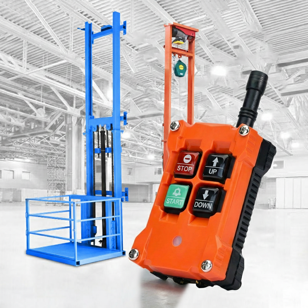 HZBOY <strong>Wireless</strong> <strong>Remote</strong> <strong>Control</strong> for <strong>Hydraulic</strong> Cargo Lift Warehouse Freight Elevator <strong>Guide</strong> Rail Lift Up Down Switch F21-2S