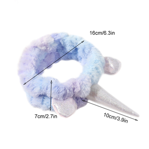 Bandeau <span class=keywords><strong>licorne</strong></span> pour filles, pour <span class=keywords><strong>maquillage</strong></span>, 21 couleurs, peluche, noël - Product Image 6