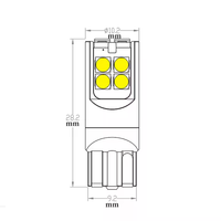 Nouvelles ampoules LED super lumineuses 12V 24V T10 W5W 194 pour voiture, ampoules de stationnement, lampes de lecture de plafond WY5W 168 501 3030 10SMD, feux de position latéraux automatiques