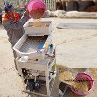 Machine agricole de déstonage et de dépierroirage pour riz et maïs, avec nettoyeur par gravité et tamis de dépierroirage