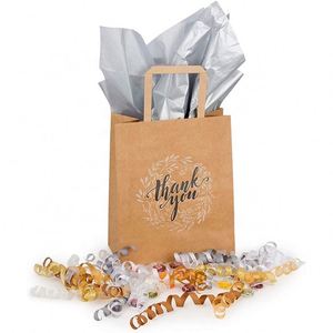Bolsas de Regalo de Papel Kraft Marrón con Asas, 100% Reciclables, para Compras, Bodas y Detalles, Precio al por Mayor - Product Image 5