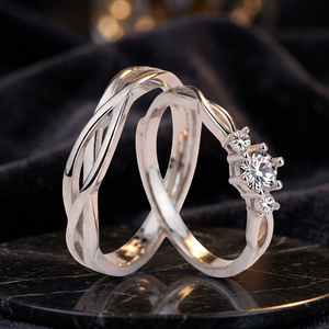 Silver Plated Christian Heart <b>Couple</b> <b>Rings</b> Alloy Romantic Jewelry for Anniversary Gift - Product Image 3