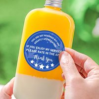 Etiquetas Adhesivas Personalizadas a Prueba de Agua para Jugos de Frutas, Bebidas, Supermercados, Promoción de Comestibles, Exposiciones, Papel Sintético