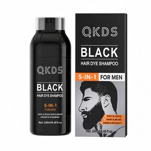 Champú Tinte para el Cabello de Acción Rápida QKDS para Hombres, Botella de 250 ml, Fórmula Herbal, Suave para el Cuero Cabelludo, Color Duradero Visible Antes del Uso - Product Image 2