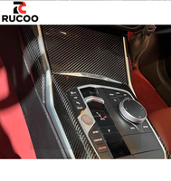 Revêtement intérieur central en fibre de carbone sèche pour BMW G80/G81/M3/G82/G83/M4/G87/M2, garniture de tableau de bord, panneau de console centrale, remplacement