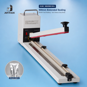 Selladora Manual de <span class=keywords><strong>Bolsas</strong></span> de Plástico HI600 con Carcasa Metálica de Mandíbula Larga, Máquina de Sellado y Corte por Impulso Térmico - Product Image 1
