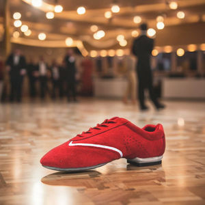 Pantoufles <span class=keywords><strong>de</strong></span> <span class=keywords><strong>danse</strong></span> latine en cuir véritable pour hommes, plates et souples, 7750 - Product Image 2