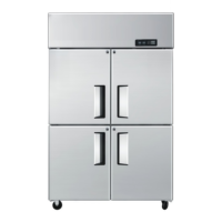 Congélateur portable à double température en acier inoxydable de qualité commerciale Hoduwise à 4 portes pour les aliments congelés dans les cuisines de bistrot et de bar