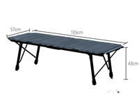 Table pliante rectangulaire tactique minimaliste en aluminium IGT pour l'extérieur, réglable en hauteur, portable, enroulable, pour barbecue et camping
