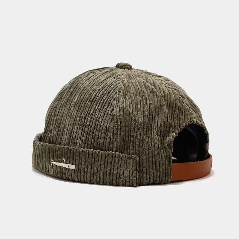HZM-24047 Retro Adjustable Docker Cap Beanie Sailor Cap Worker Hat