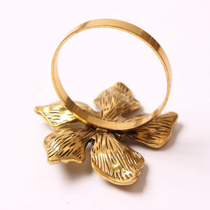 Hochzeit Geschirr Dekoration Gold Pflaume Servietten ringe - Product Image 4