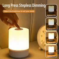 Lampe de chevet LED tactile intelligente, lumière de nuit à intensité variable, rechargeable par USB, blanc chaud, lampe de table pour chambre à coucher, salon, chambre de bébé, sommeil