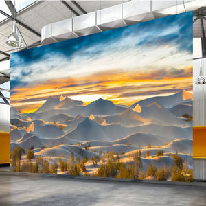 Mural de Pared Autoadhesivo de PVC Impermeable con Diseño Moderno de Paisaje de Atardecer en Dunas de Arena del Desierto para Sala de Estar - Product Image 1