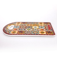 Sous-plat rectangulaire en céramique moderne brillant/mat personnalisé en usine, avec sublimation/UV/relief 3D, support en liège écologique