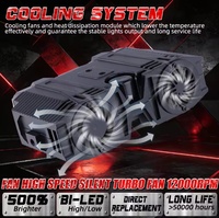 Kit de feux de calandre haute luminosité 220W 20000LM pour camion tout-terrain, SUV, moto, faisceau haut/bas avec coupure bleue, montage externe facile