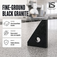 LANSEN Set Segitiga Granit Tiga Ukuran Bertingkat Precision Master Kit dengan Garansi 1 Tahun