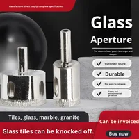 Tête d'ouverture de trou pour verre à tige hexagonale en carbure, poinçon diamanté multifonction pour carrelage et foret à maçonnerie, diamètre de la tige de 6 à 200 mm