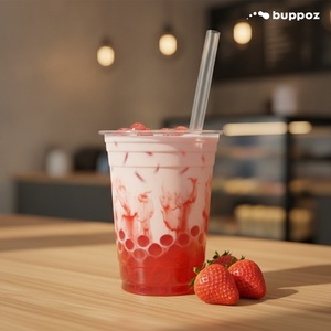 ลูกบอลบับเบิ้ลรสลิ้นจี่สตรอว์เบอร์รีแบบแตกในปาก สำหรับร้านชานมไข่มุก ขายส่งจากโรงงาน - Product Image 2
