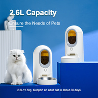 Nouveau Distributeur Automatique Intelligent et Écologique pour Animaux de Compagnie 2026 - Tuya WiFi, Rechargeable, 2,6 L, en Acier Inoxydable, avec Alarme de Niveau de Nourriture Faible