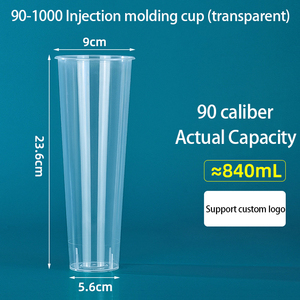 Nhà Máy Bán Buôn 90 Tầm Cỡ Ngọn Đuốc Cốc 1000Ml Trà Sữa Dùng Một Lần Trong Suốt Cốc Trái Cây Dày Tiêm Cốc Nước Trái Cây - Product Image 4