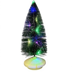 Adorno de Escritorio de Árbol de Navidad de Plástico con Luces LED Brillantes, Hecho en China, Decoración para Regalo - Product Image 1