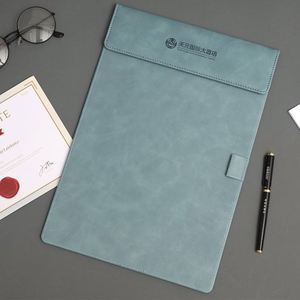 A4 Leather Board <b>Folder</b> Can Be Printed logo Meeting Board Pu Pad Business Office <b>Document</b> <b>Folder</b> - Product Image 4