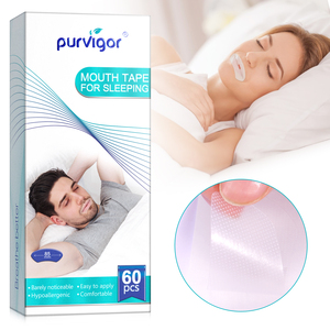 PURVIGOR marque privée anti-ronflement doux pour la peau 60 pièces ruban buccal avec logo personnalisé pour la respiration nasale - Product Image 2