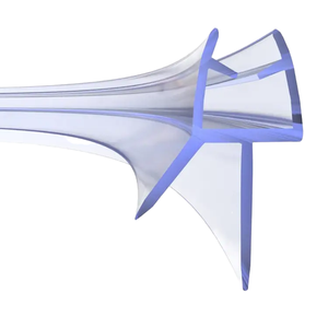 <span class=keywords><strong>Joint</strong></span> <span class=keywords><strong>de</strong></span> <span class=keywords><strong>porte</strong></span> <span class=keywords><strong>de</strong></span> <span class=keywords><strong>douche</strong></span> en verre incurvé transparent <span class=keywords><strong>de</strong></span> style moderne avec bande d'étanchéité inférieure et garantie d'un an - Product Image 1