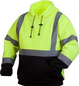 Người đàn ông củ<span class=keywords><strong>a</strong></span> phản quang Hoodies nhà sản xuất OEM Hi VIS Trọng lượng nhẹ Áo cao khả năng hiển thị ANSI Class 3 an toàn làm việc Áo Thun - Product Image 1