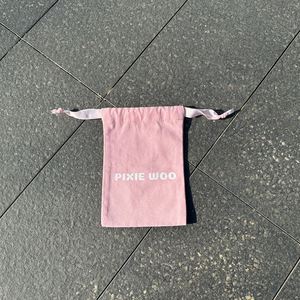 Personalised 100% Organic Cotton <b>Drawstring</b> Packing <b>Pouch</b> Eco-friendly Cotton Dust Bag with Ribbon - Product Image 2