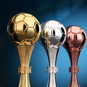 Trofeo de Resina Electrochapado en Oro Personalizado de 39 cm para Fútbol, Baloncesto, Competiciones Deportivas, Trofeo con Acabado Metálico para Campeones - Product Image 6
