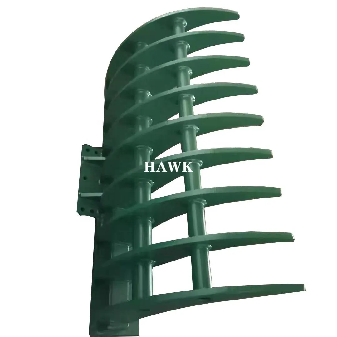 Hawk thương hiệu máy xúc tập tin đính kèm gốc cào máy xúc phụ tùng cỏ cào cho 3-9 tấn máy xúc