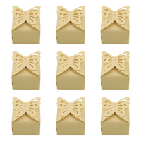 Boîtes à bonbons en papier à motifs de papillons multicolores, boîtes à chocolat pour mariage, fête de mariage, fête d'anniversaire