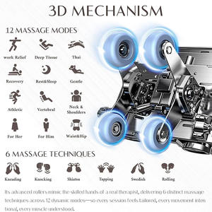 Massagesessel Ganzkörper-Massagesessel Zero-Gravity-Liegesessel Dynamisches Bein-Knetsystem Schlanke Ausführung Modi Kabellos - Product Image 4