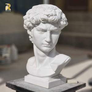 RELONG Statua del Busto di <span class=keywords><strong>David</strong></span> in Marmo Moderno, Best Seller per Hotel, Soggiorno, Ufficio, Scrivania, Garanzia di 1 Anno - Product Image 3