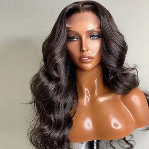 Perruques en cheveux humains 100% naturels, ondulées, bordeaux 99j, pré-épilées, avec dentelle frontale complète 13*4, vente en gros d'usine - Product Image 1