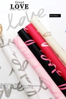 Kertas Bulu Yeuvshurn Great LOVE untuk Kemasan Kado Bunga, Tahan Air, Berlapis Ganda, Kertas Pembungkus Buket