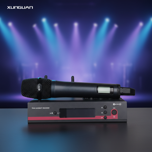 Auricular <span class=keywords><strong>de</strong></span> mano para concierto <span class=keywords><strong>de</strong></span> 1 canal con micrófono inalámbrico UHF True Diversity para cantar KTV Speech, 1 unidad - Product Image 1