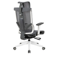 Chaise de bureau ergonomique moderne, pivotante, réglable, à dossier haut, entièrement en mesh, pour cadres