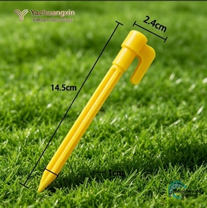 Piquet de tente en plastique jaune de 13 pouces de longueur pour le camping en plein air, utilisation toutes saisons - Product Image 2
