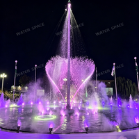 Air Mancur Menari Bercahaya RGB Dinamis dengan Ring Musik untuk Dekorasi Pemandangan Malam di Taman Kota dan Lapangan Tengah