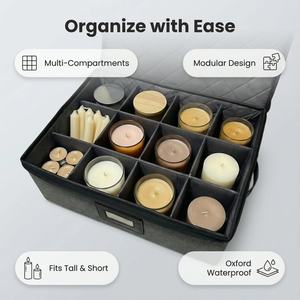 <span class=keywords><strong>Caja</strong></span> Organizadora <span class=keywords><strong>para</strong></span> Velas con Divisores, Gabinete <span class=keywords><strong>para</strong></span> Almacenamiento <span class=keywords><strong>de</strong></span> Velas con 12 Niveles <span class=keywords><strong>de</strong></span> Segmentación, Adecuado <span class=keywords><strong>para</strong></span> Velas <span class=keywords><strong>de</strong></span> Aromaterapia - Product Image 4