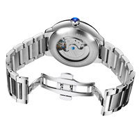 Nouvelle montre mécanique tourbillon automatique de luxe pour homme SKROX, multifonction, mode, phase de lune, luminescente, bracelet en acier inoxydable, 45 mm