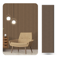 TianGe Panel akustik kayu Led dalam hitam Maera ramah lingkungan penyerapan suara Panel dinding berlapis Akupanel