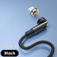 Kabel Pengisian Daya Tiga-dalam-Satu Terbaru Populer 540 Rotating 3A Fast Charging 1m 2m Nylon Magnetik USB-A Type-C