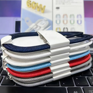 <span class=keywords><strong>Cable</strong></span> de Carga Trenzado de Nailon PD de 60W y 1M, USB <span class=keywords><strong>C</strong></span> a <span class=keywords><strong>Tipo</strong></span> <span class=keywords><strong>C</strong></span>, <span class=keywords><strong>Cable</strong></span> de Datos para Teléfono, Carga Rápida PD para 15 Pro Plus, Venta al Por Mayor - Product Image 1